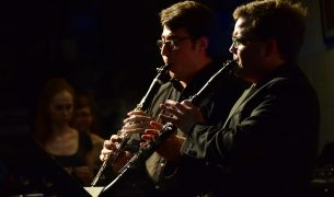 Two clarinet fellows perform at the Bowdoin International Music Festival