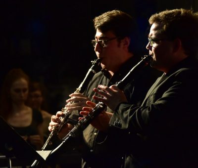 Two clarinet fellows perform at the Bowdoin International Music Festival