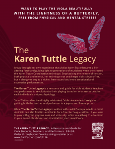 The Karen Tuttle Legacy, back page