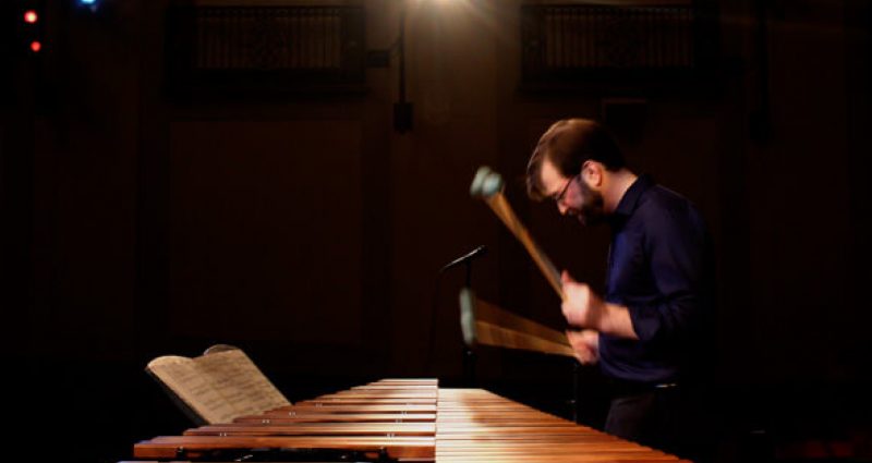 Percussionist Luke Rinderknecht