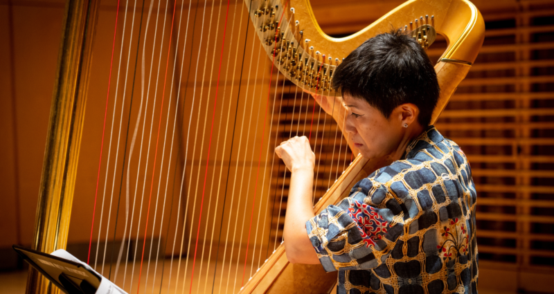 Photo of harp faculty June Han.