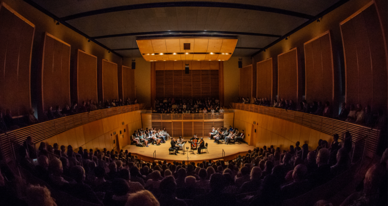 Photo of faculty performing in Studzinski Recital Hall.