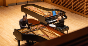 Ran and Soyeon performing Bartok.